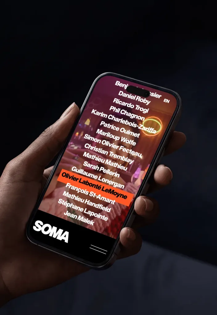 Preview of the SOMA website